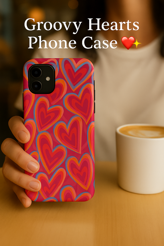 Groovy Hearts Phone Case ❤️✨