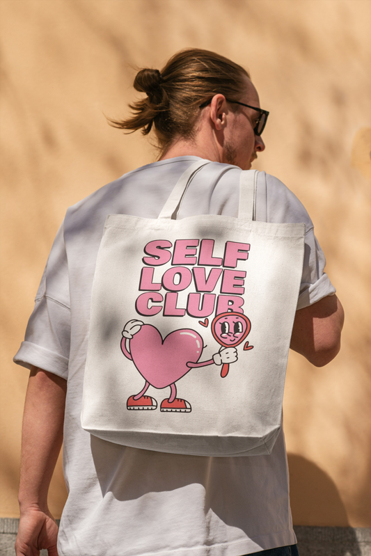 Self Love Club Tote Bag | Cute Aesthetic Eco-Friendly Shopper