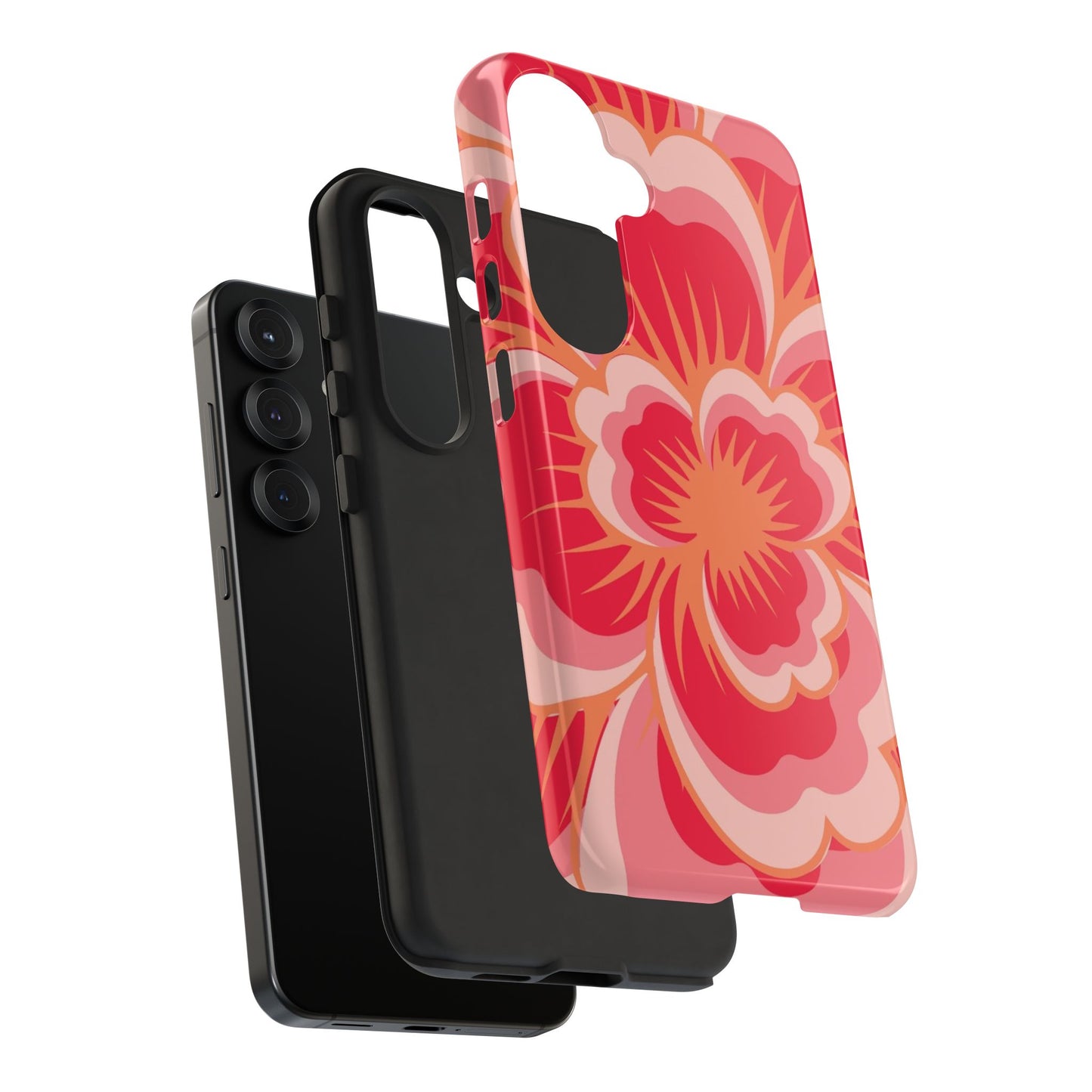 Bold Red Floral Phone Case – Vibrant Statement Cover
