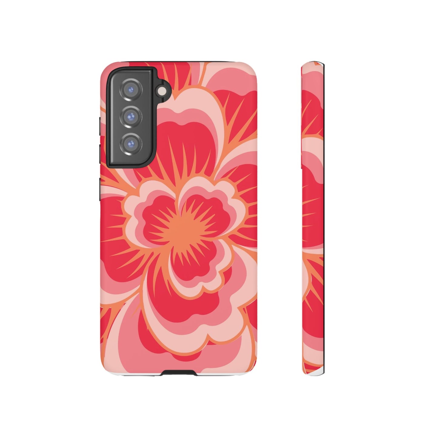 Bold Red Floral Phone Case – Vibrant Statement Cover