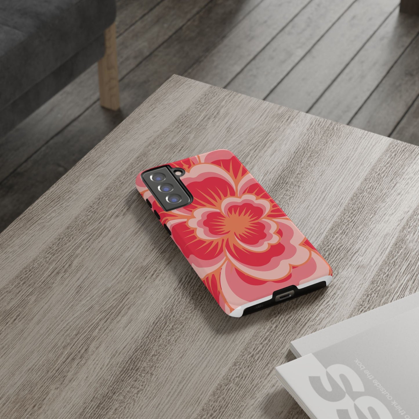 Bold Red Floral Phone Case – Vibrant Statement Cover