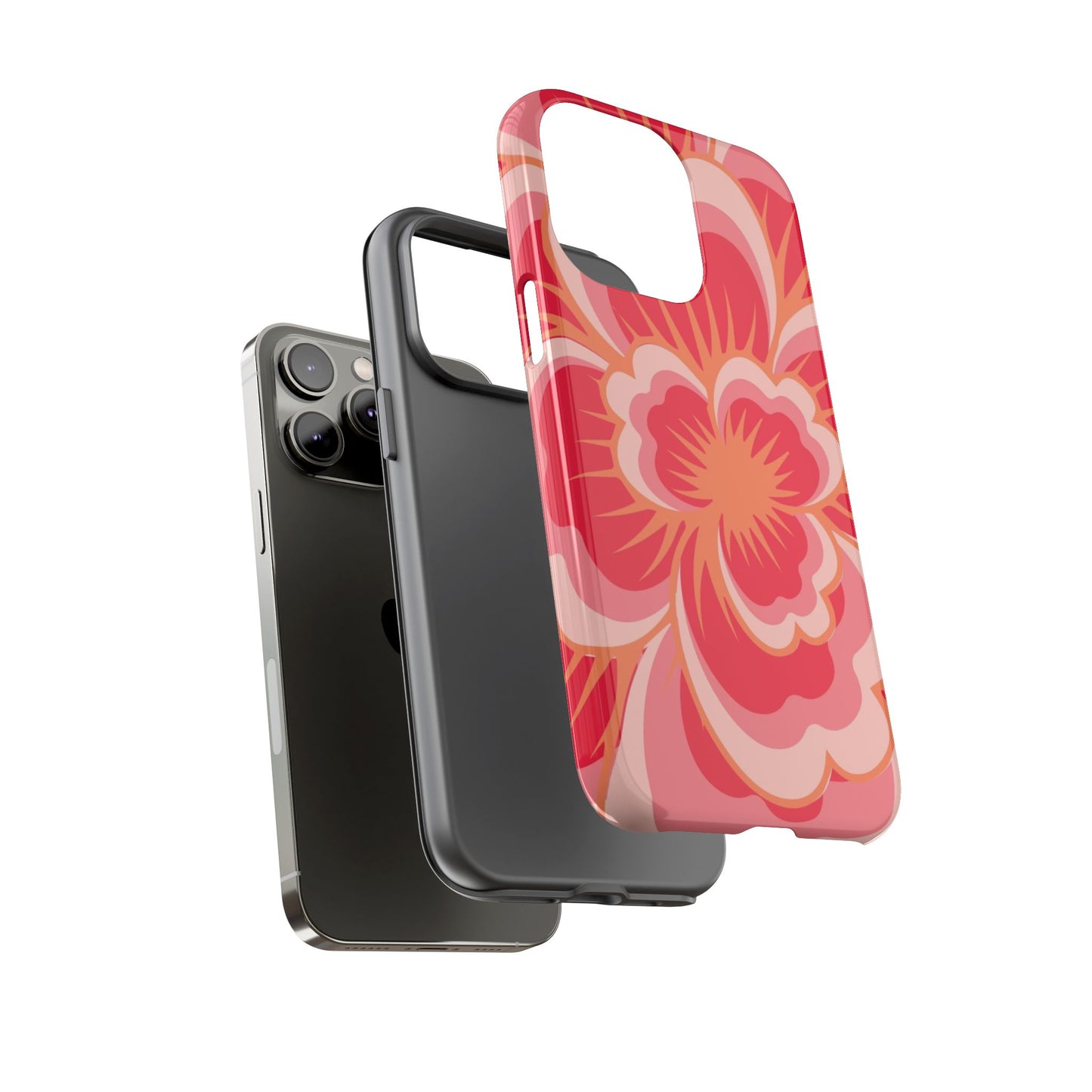 Bold Red Floral Phone Case – Vibrant Statement Cover