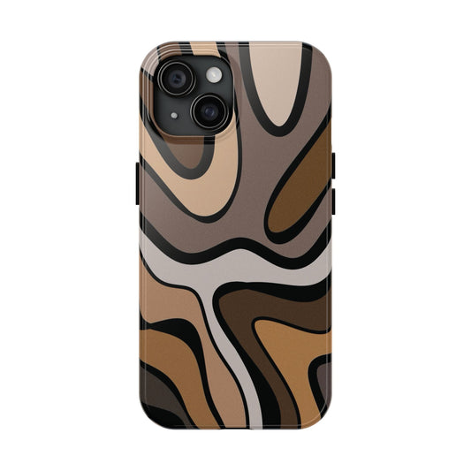 Retro Abstract Swirl Phone Case – 70s Aesthetic Vibes