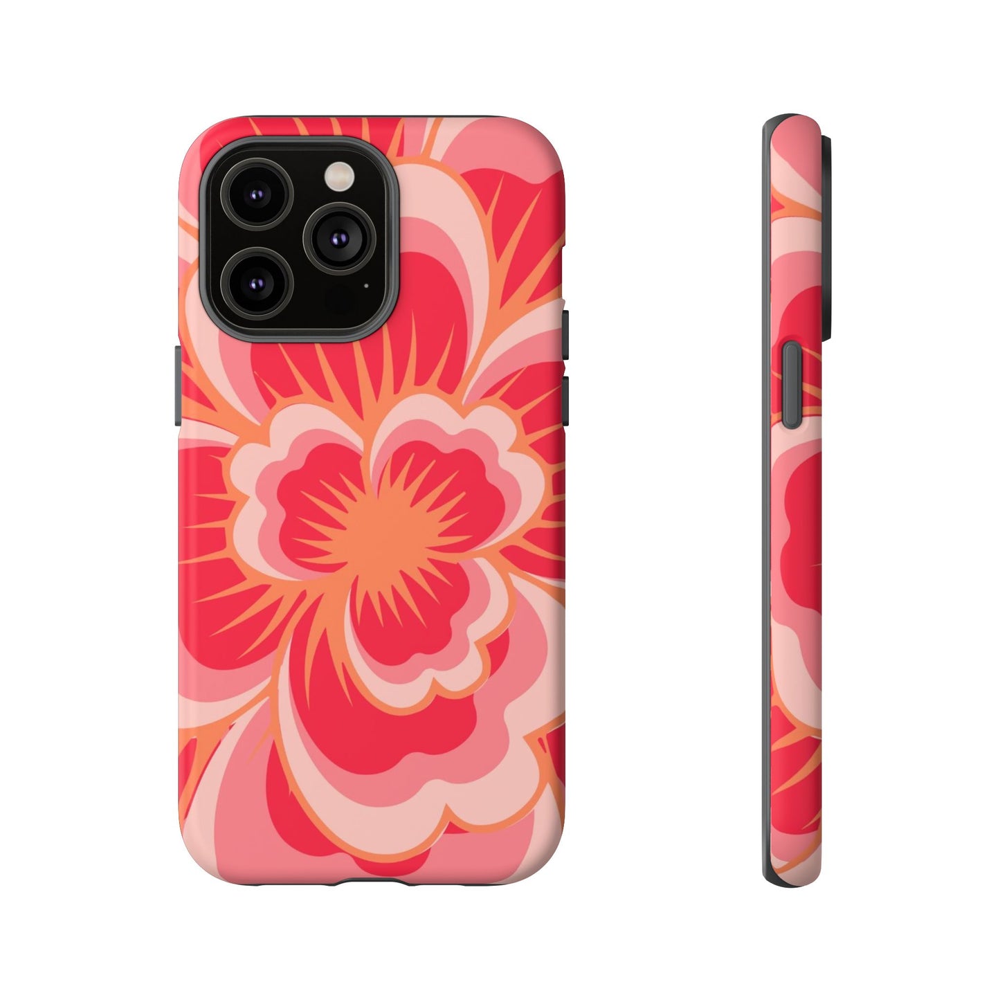 Bold Red Floral Phone Case – Vibrant Statement Cover