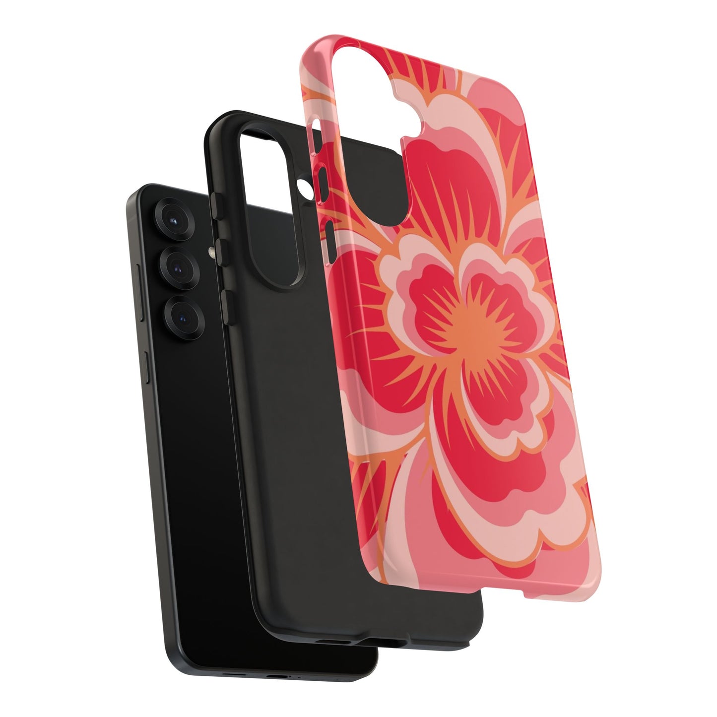 Bold Red Floral Phone Case – Vibrant Statement Cover