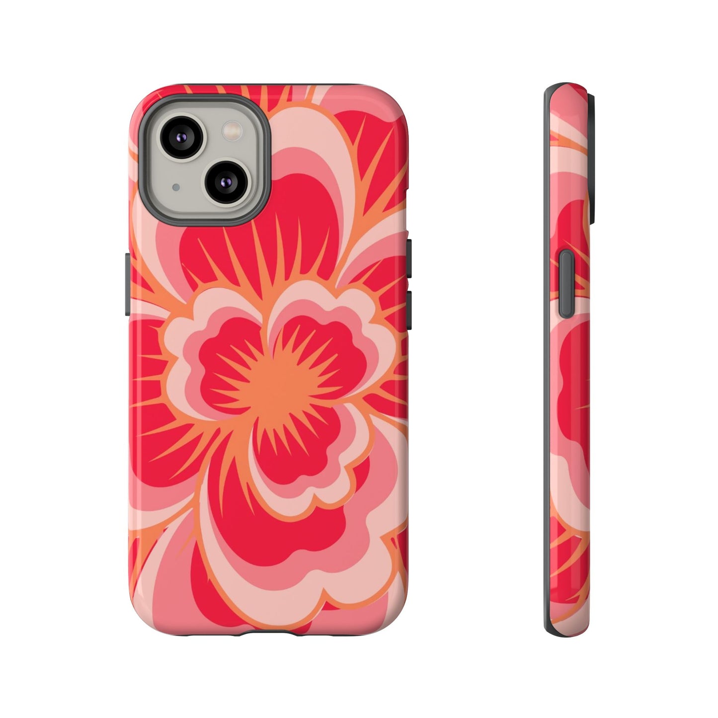 Bold Red Floral Phone Case – Vibrant Statement Cover