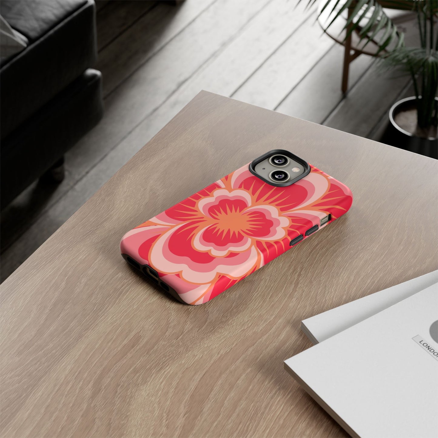 Bold Red Floral Phone Case – Vibrant Statement Cover