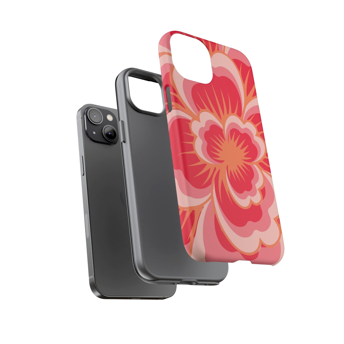 Bold Red Floral Phone Case – Vibrant Statement Cover