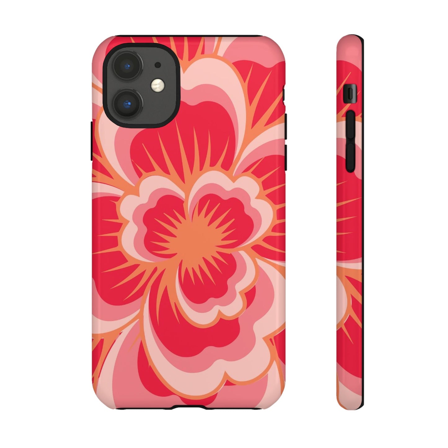 Bold Red Floral Phone Case – Vibrant Statement Cover