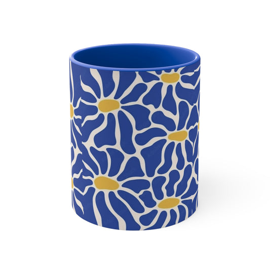 Blue Daisy Ceramic Mug – Bright & Cheerful Drinkware