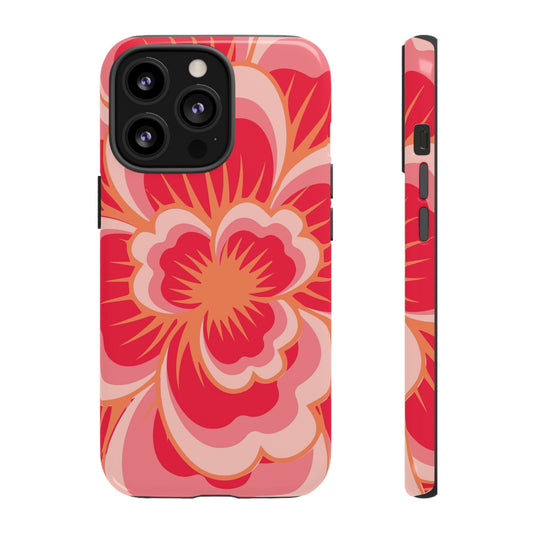 Bold Red Floral Phone Case – Vibrant Statement Cover