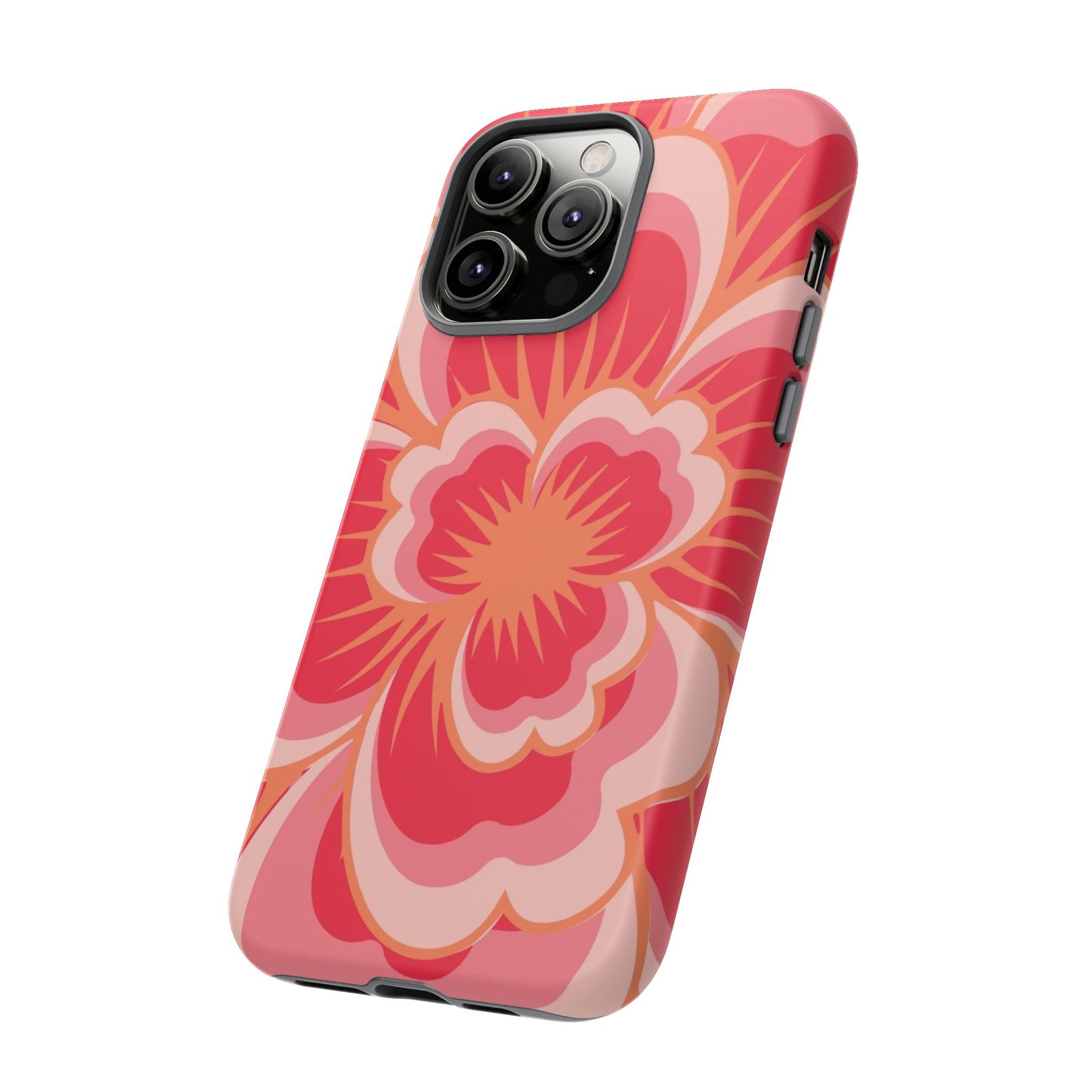 Bold Red Floral Phone Case – Vibrant Statement Cover