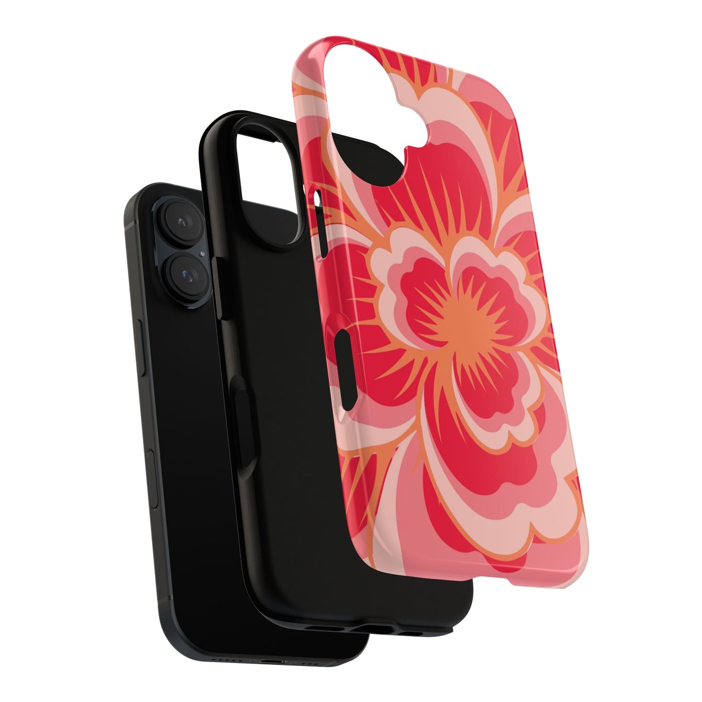 Bold Red Floral Phone Case – Vibrant Statement Cover