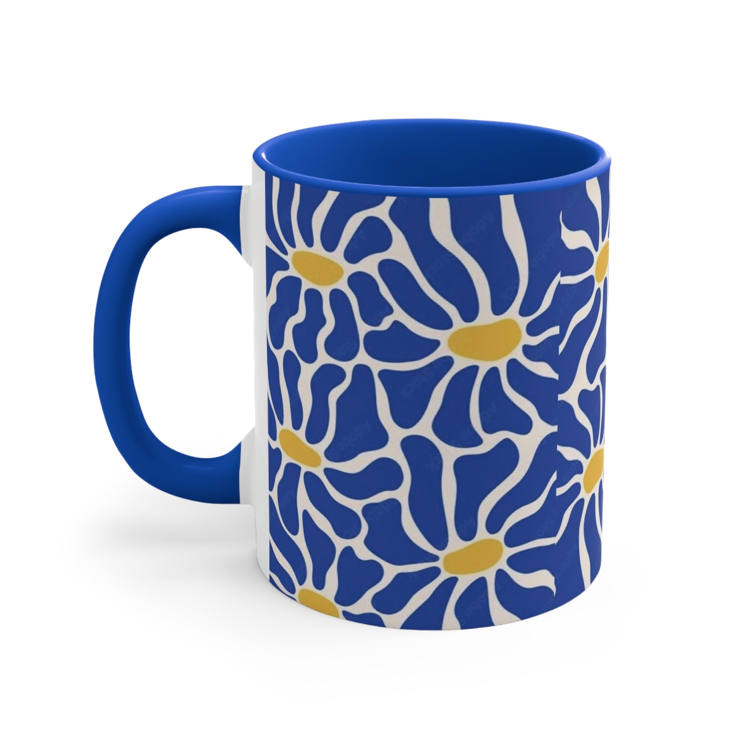 Blue Daisy Ceramic Mug – Bright & Cheerful Drinkware