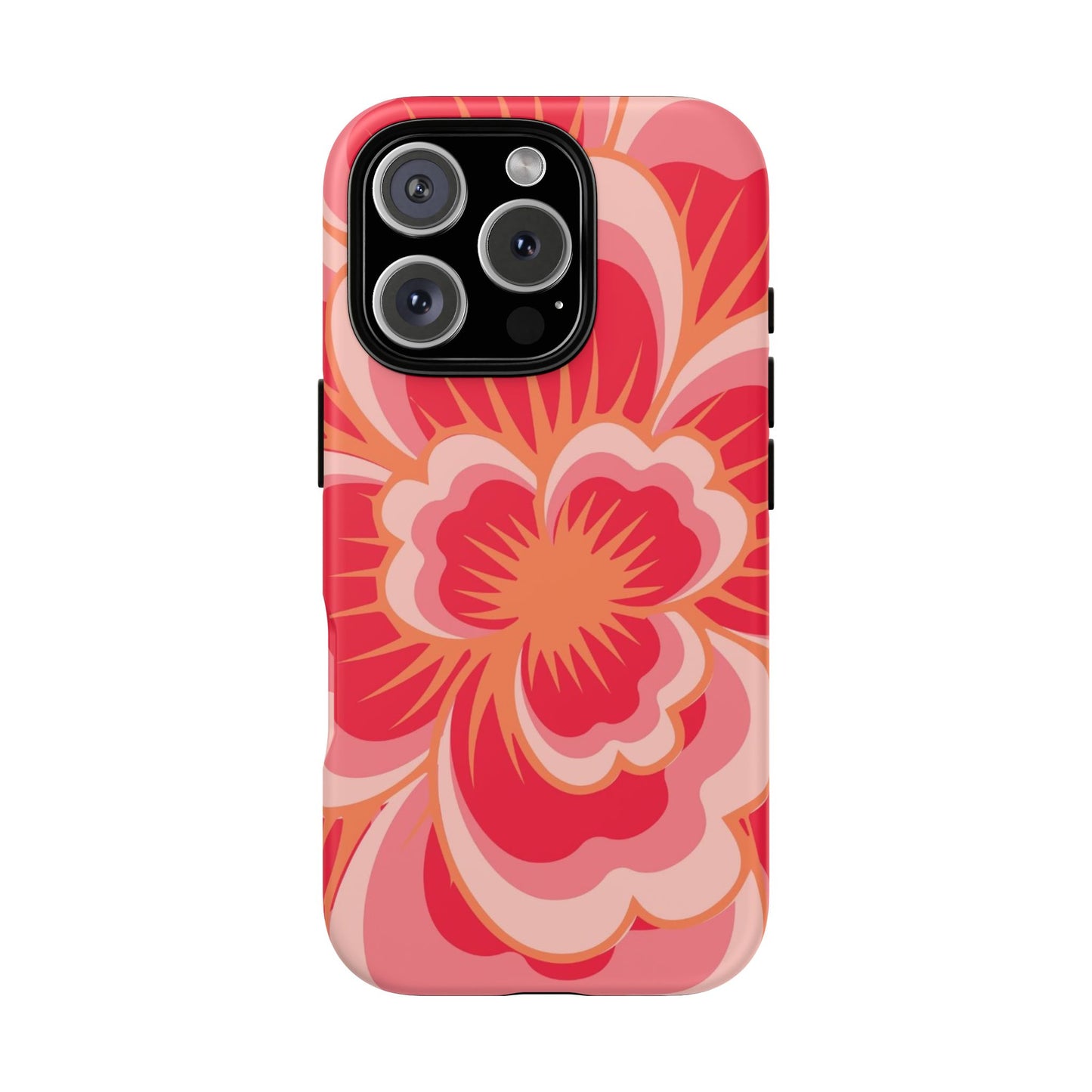 Bold Red Floral Phone Case – Vibrant Statement Cover