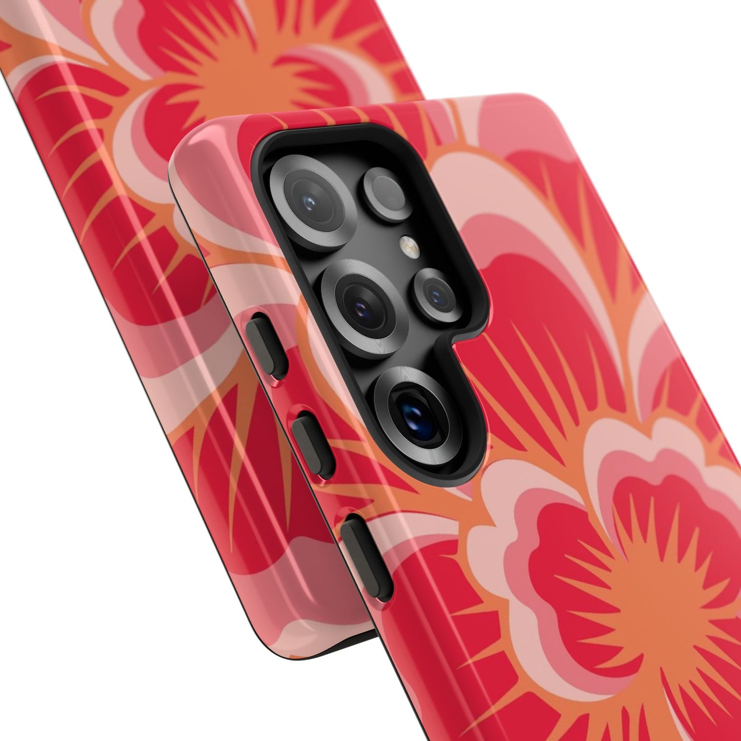 Bold Red Floral Phone Case – Vibrant Statement Cover