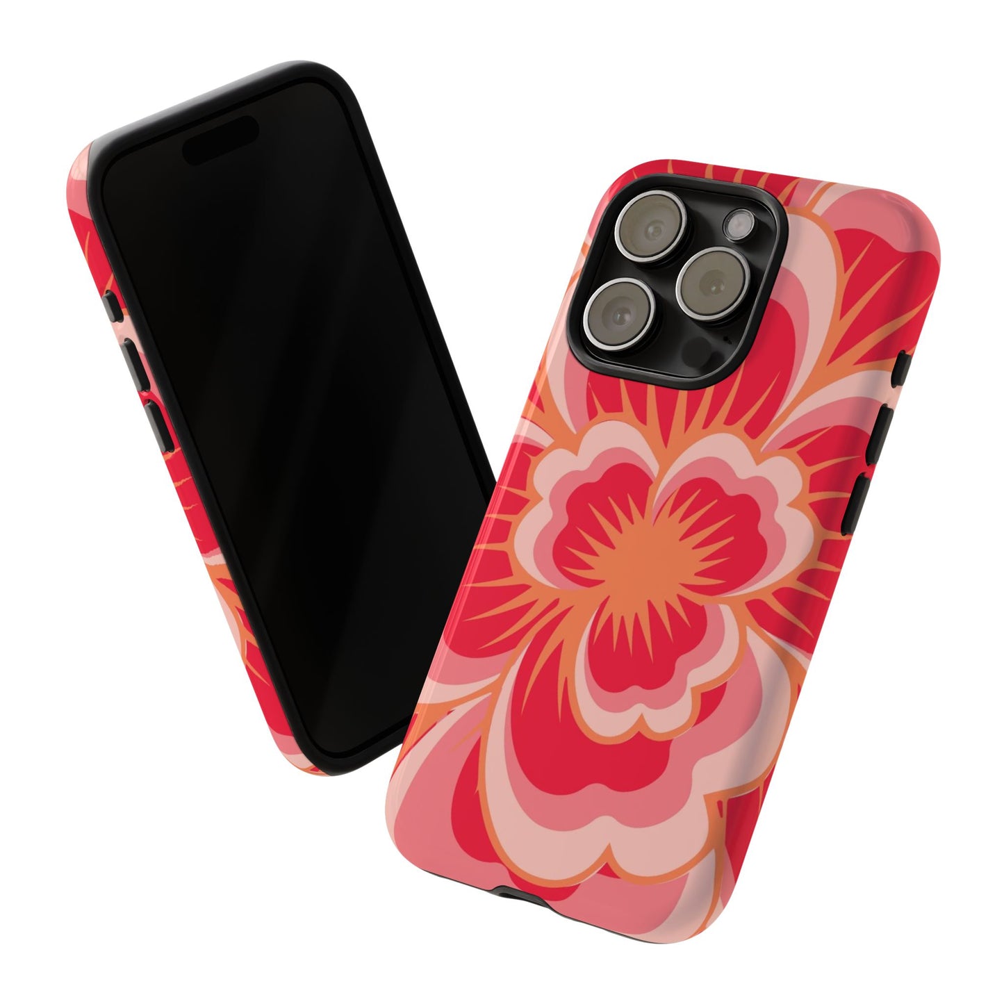 Bold Red Floral Phone Case – Vibrant Statement Cover