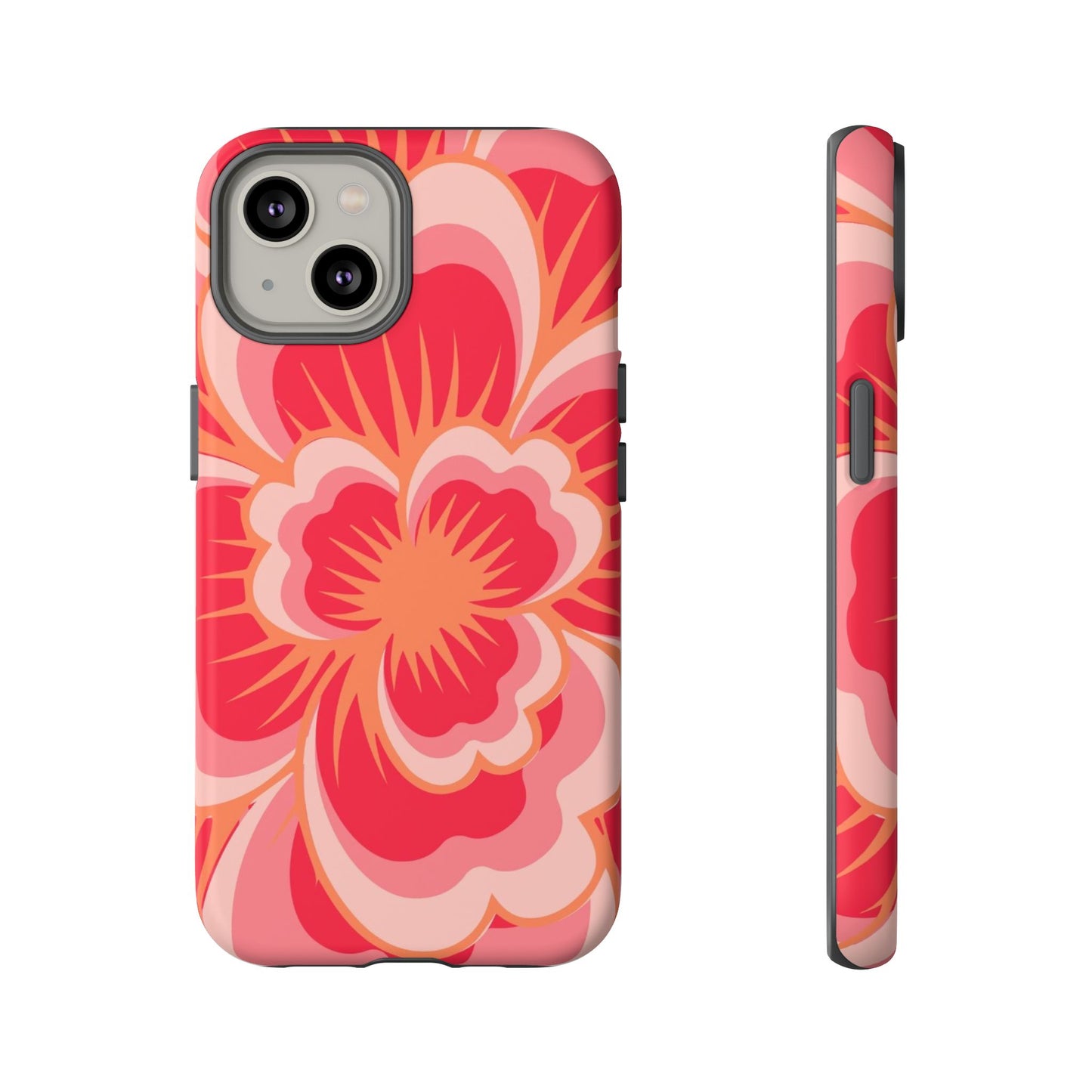 Bold Red Floral Phone Case – Vibrant Statement Cover
