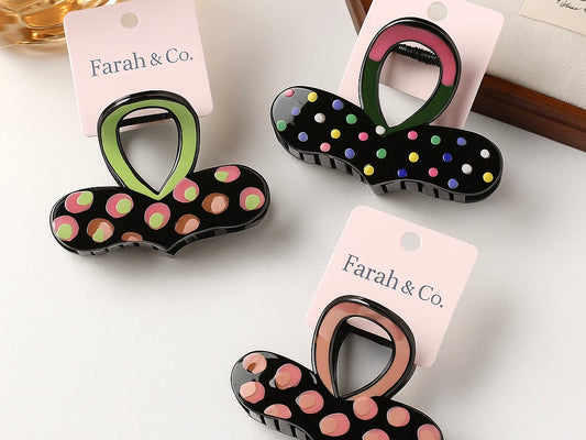 Polka Pop Hair Claw Clip