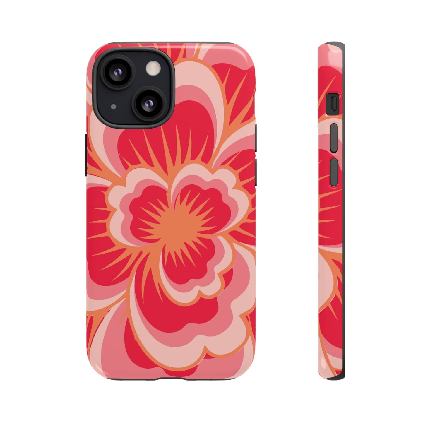 Bold Red Floral Phone Case – Vibrant Statement Cover
