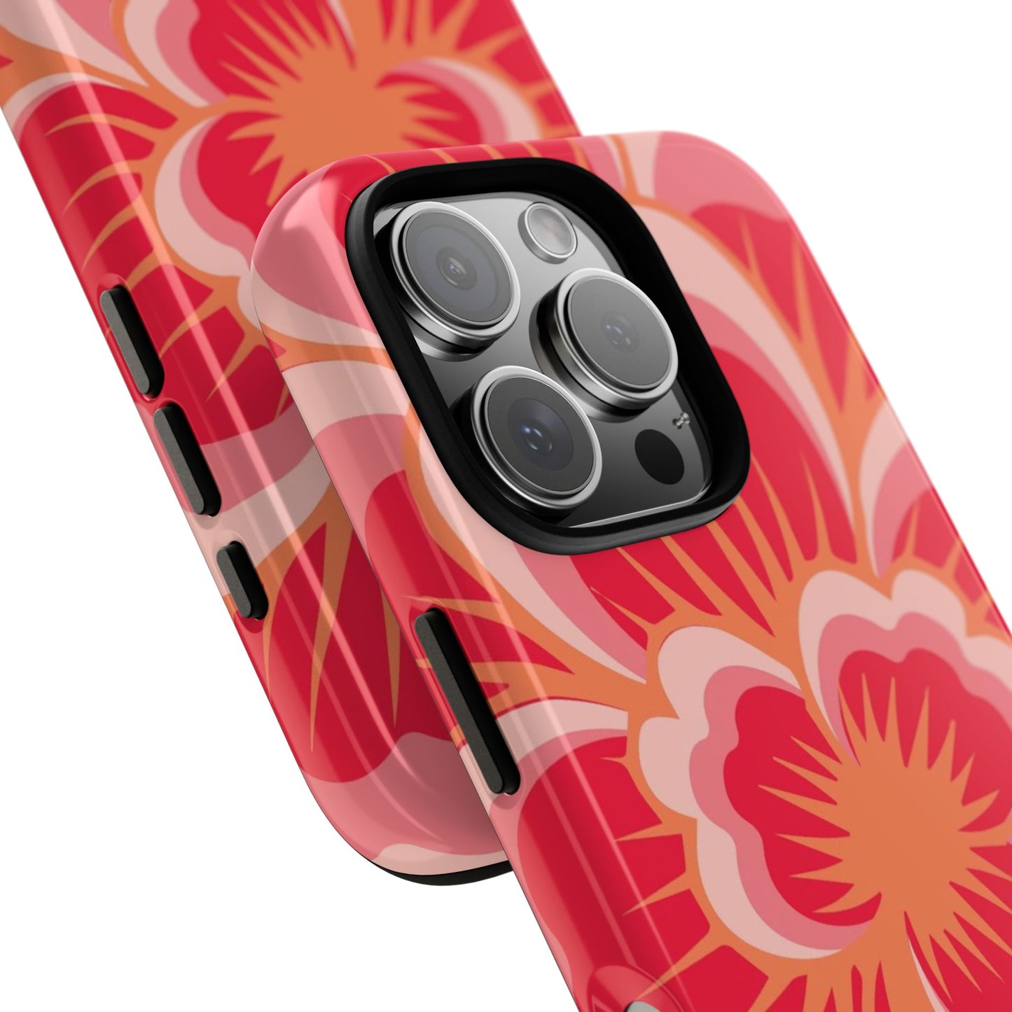 Bold Red Floral Phone Case – Vibrant Statement Cover