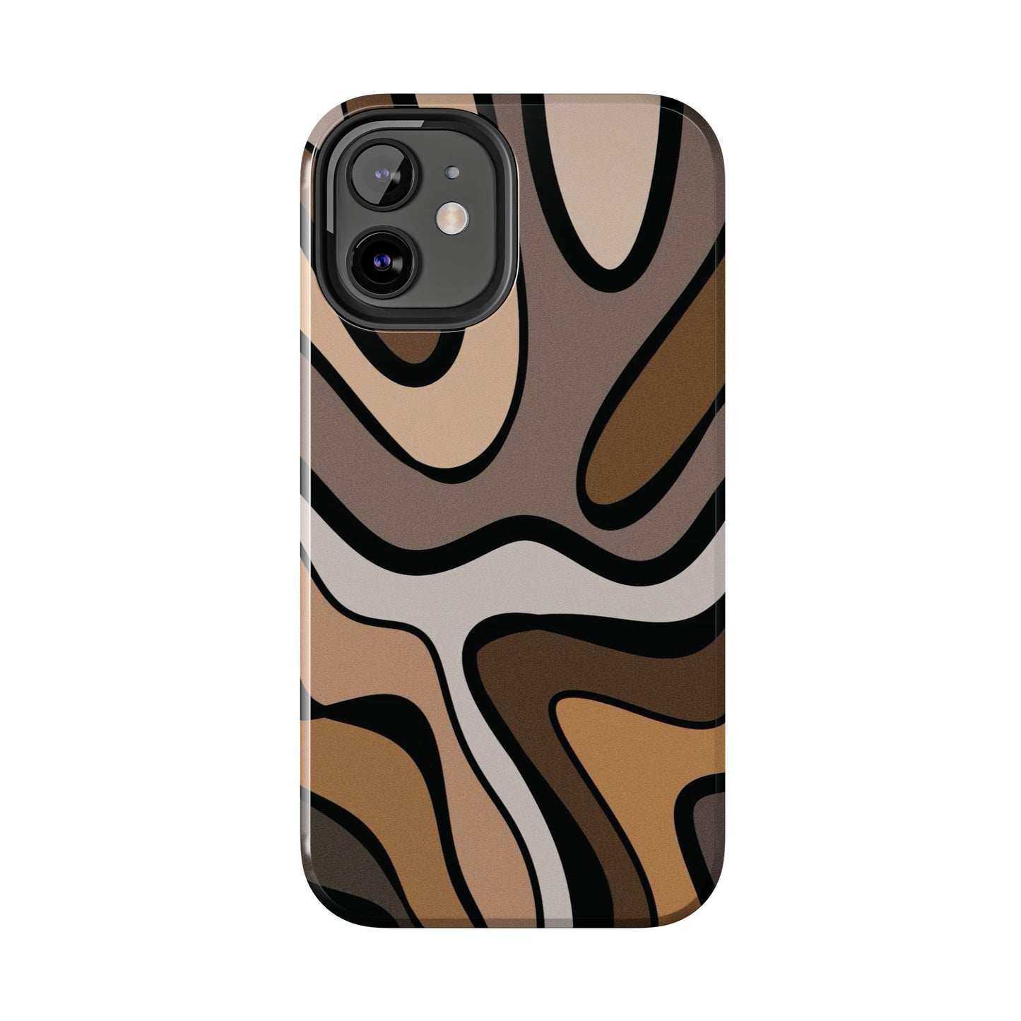 Retro Abstract Swirl Phone Case – 70s Aesthetic Vibes