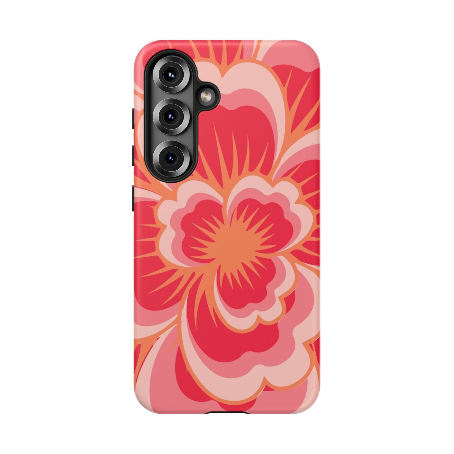Bold Red Floral Phone Case – Vibrant Statement Cover