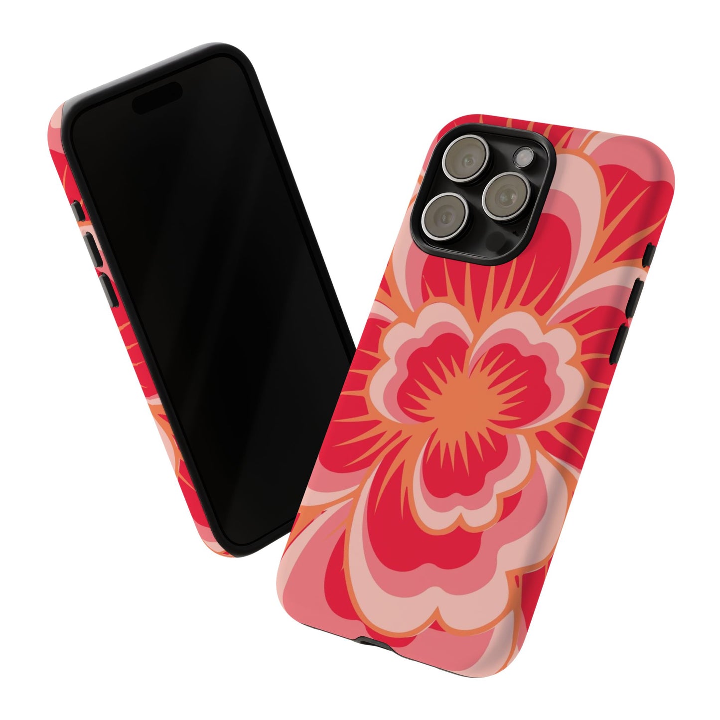 Bold Red Floral Phone Case – Vibrant Statement Cover