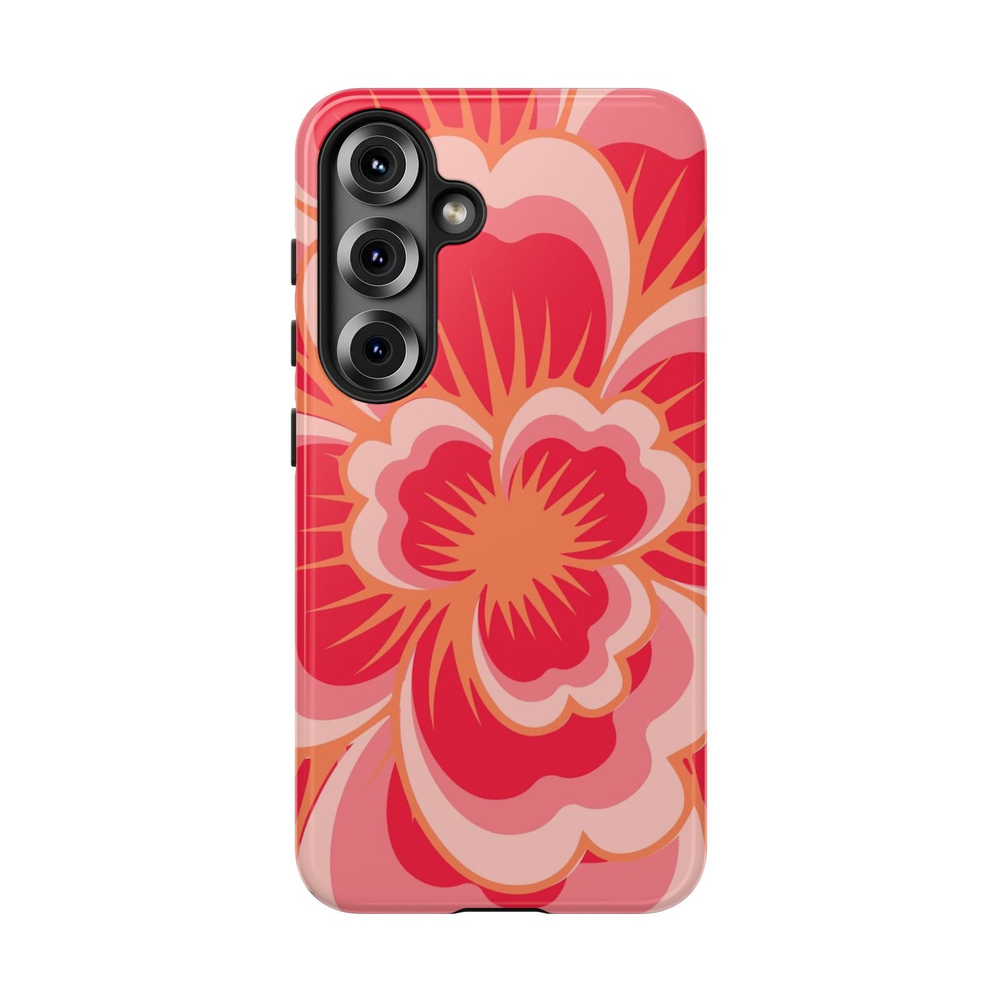 Bold Red Floral Phone Case – Vibrant Statement Cover