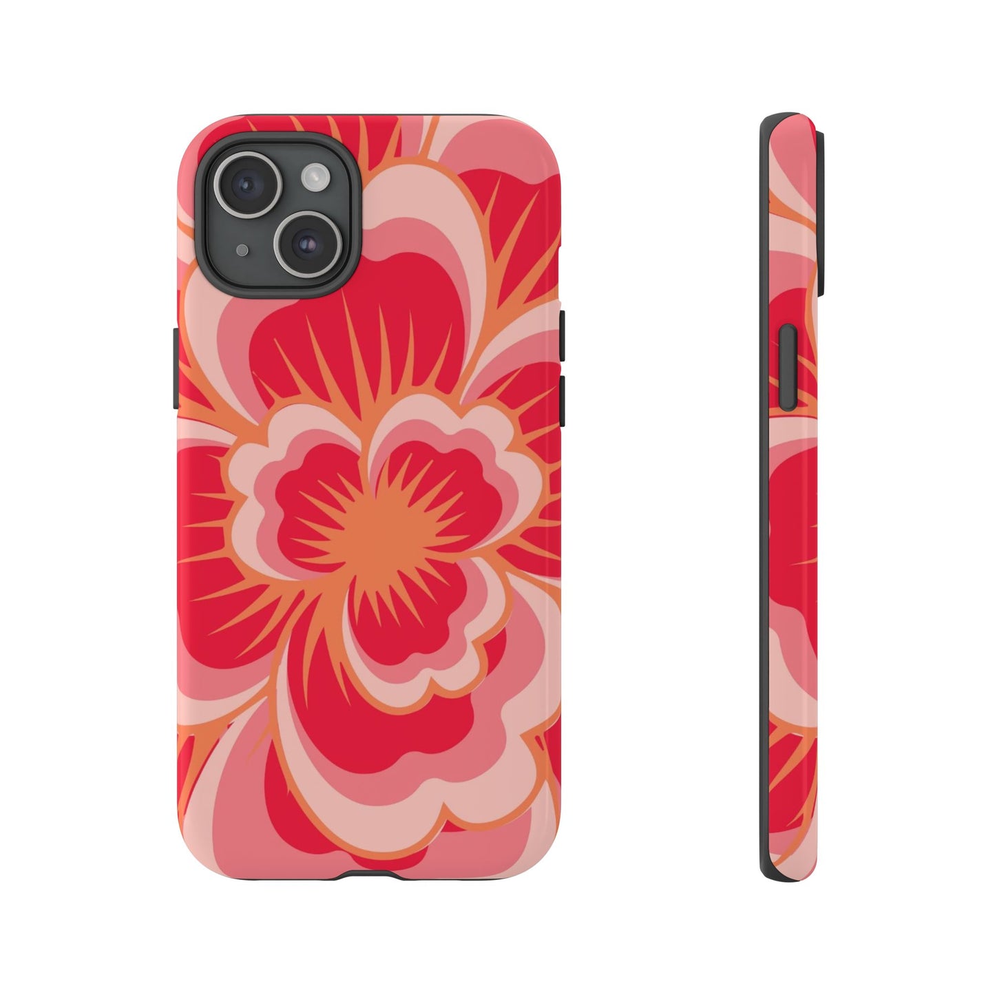 Bold Red Floral Phone Case – Vibrant Statement Cover