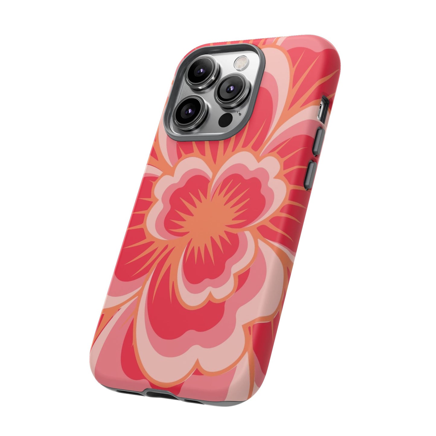 Bold Red Floral Phone Case – Vibrant Statement Cover