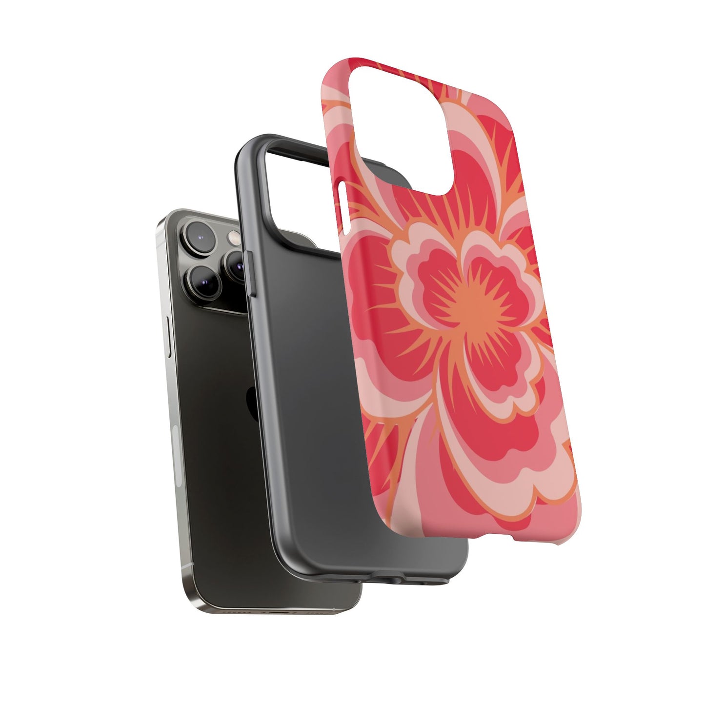 Bold Red Floral Phone Case – Vibrant Statement Cover