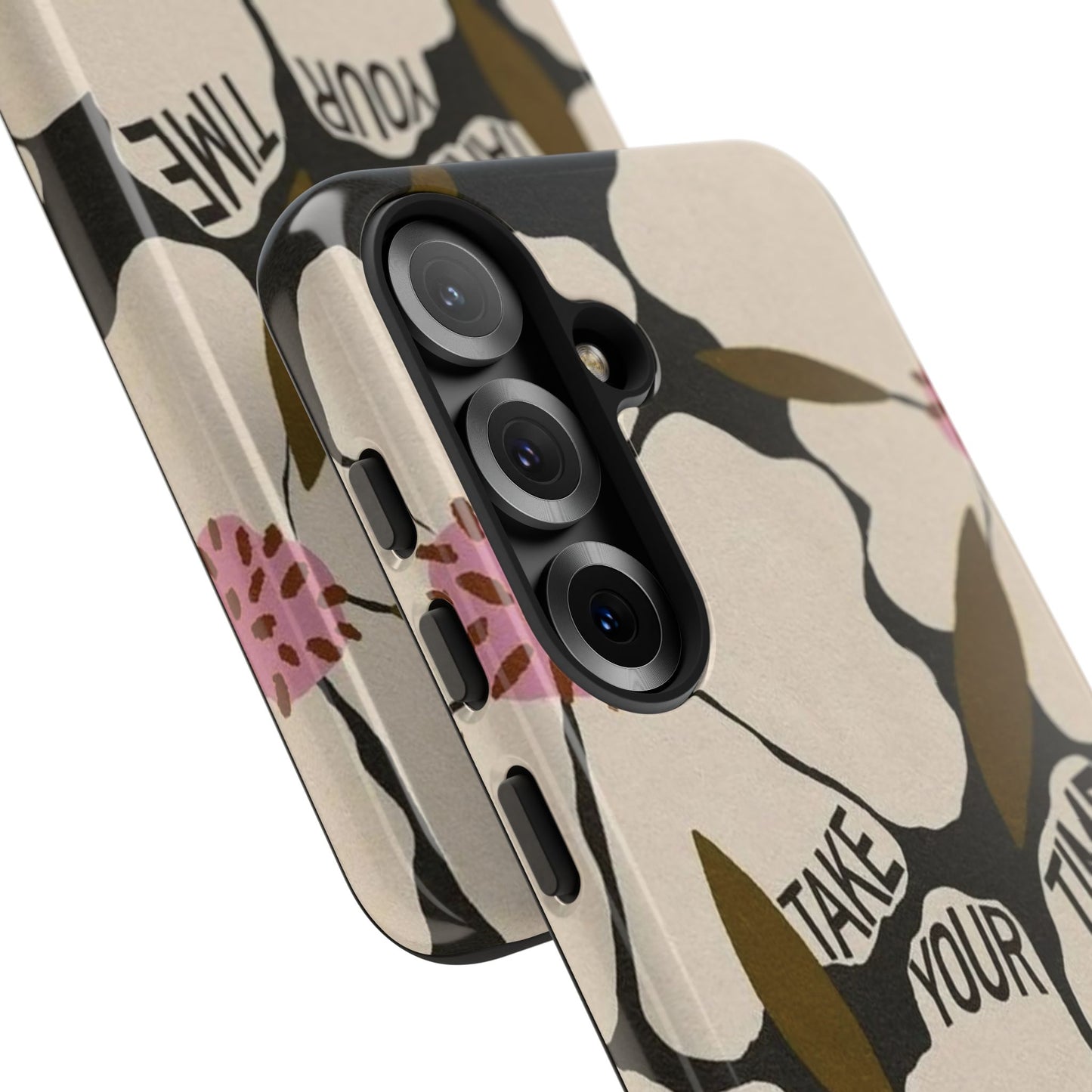 Take Your Time Floral Phone Case – Minimal Aesthetic Protection