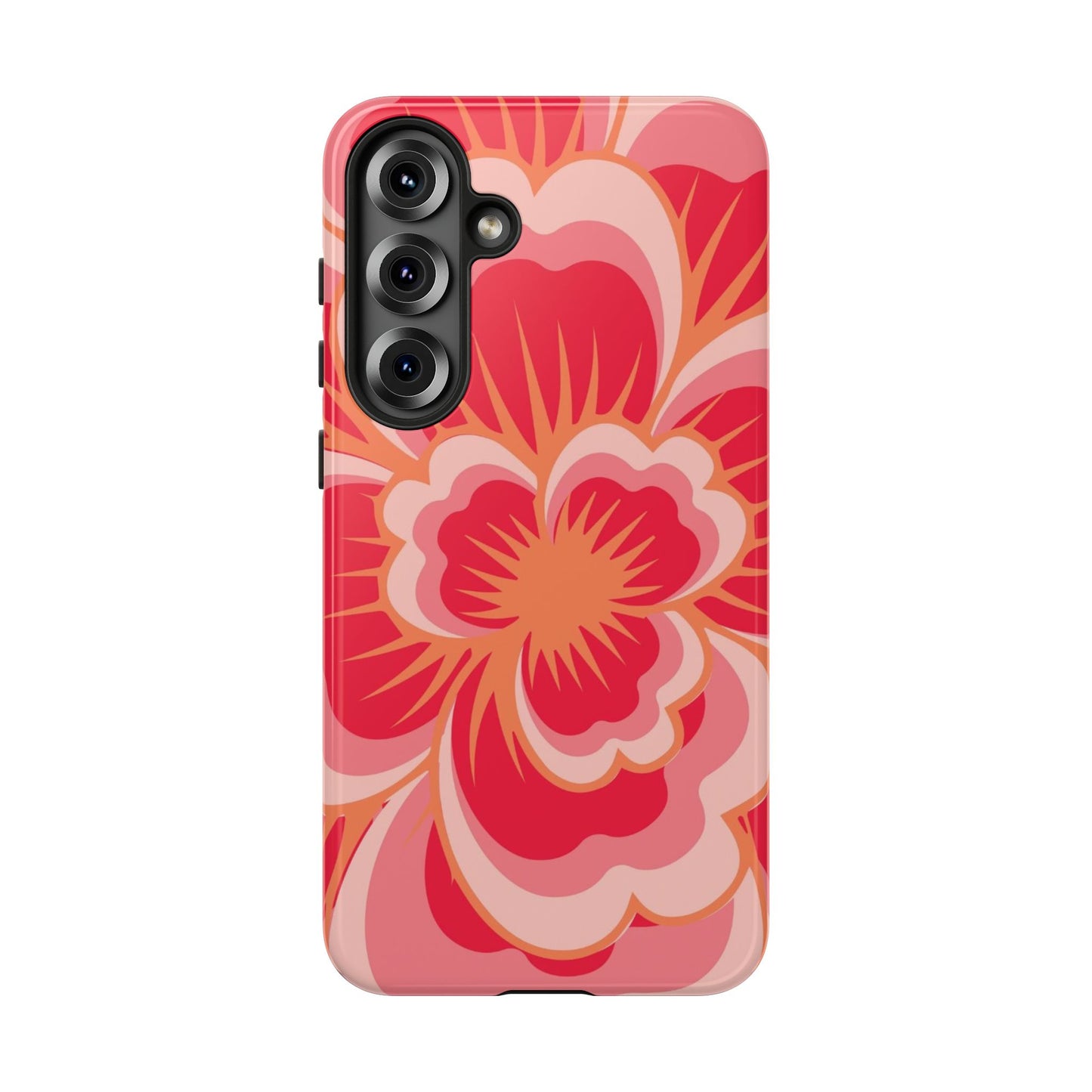 Bold Red Floral Phone Case – Vibrant Statement Cover
