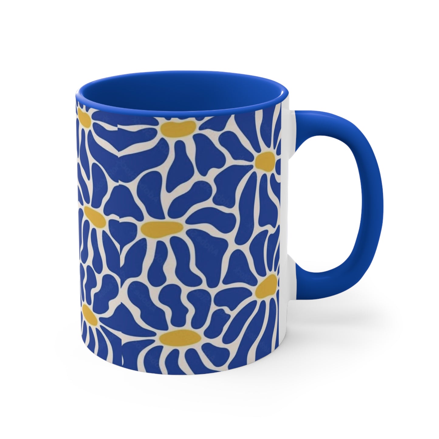 Blue Daisy Ceramic Mug – Bright & Cheerful Drinkware