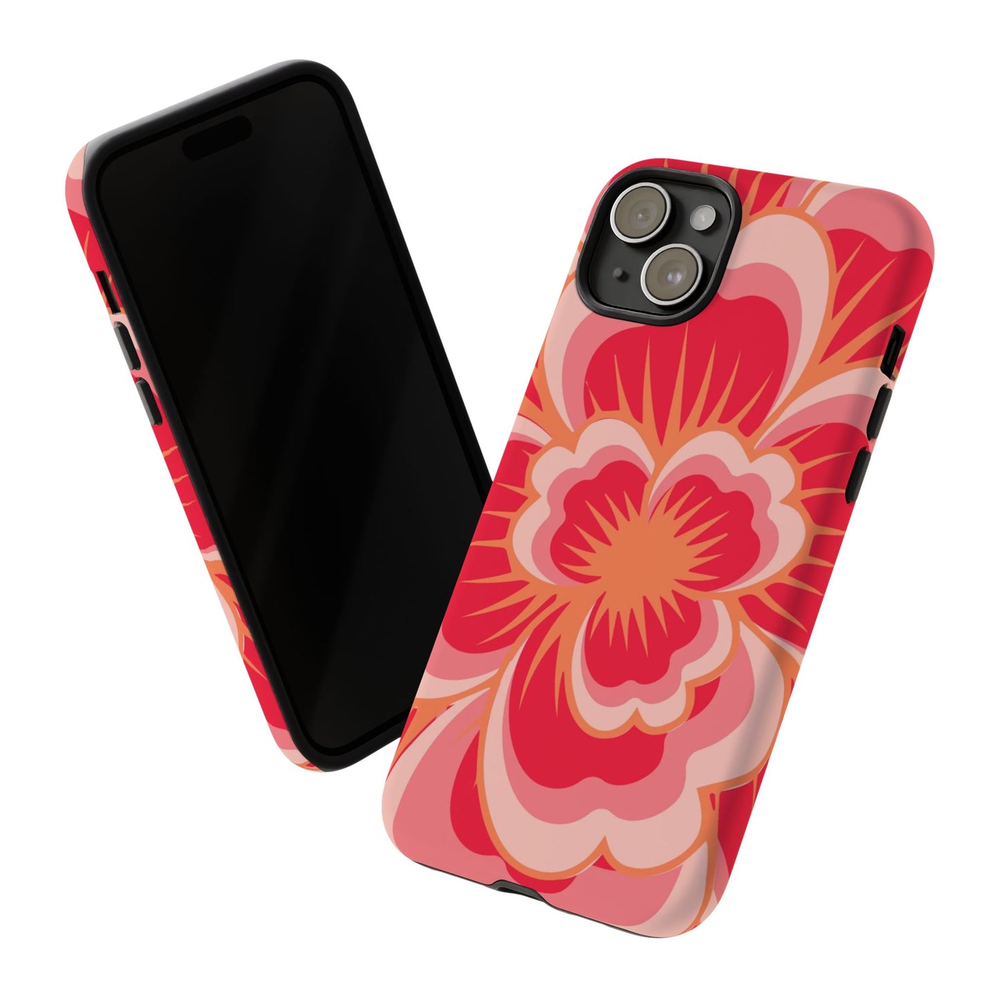 Bold Red Floral Phone Case – Vibrant Statement Cover