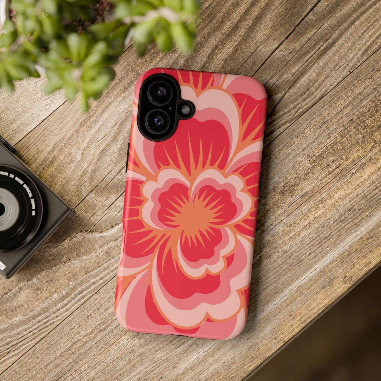 Bold Red Floral Phone Case – Vibrant Statement Cover