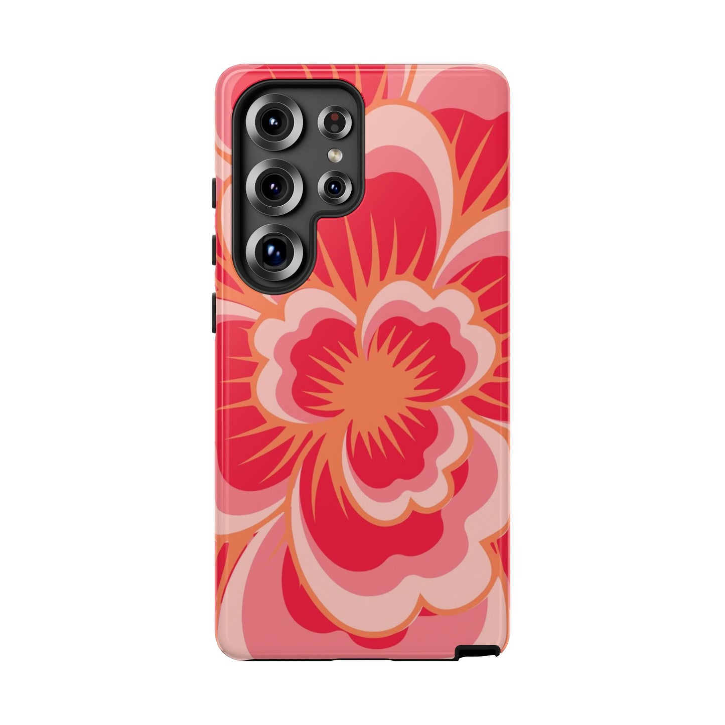 Bold Red Floral Phone Case – Vibrant Statement Cover
