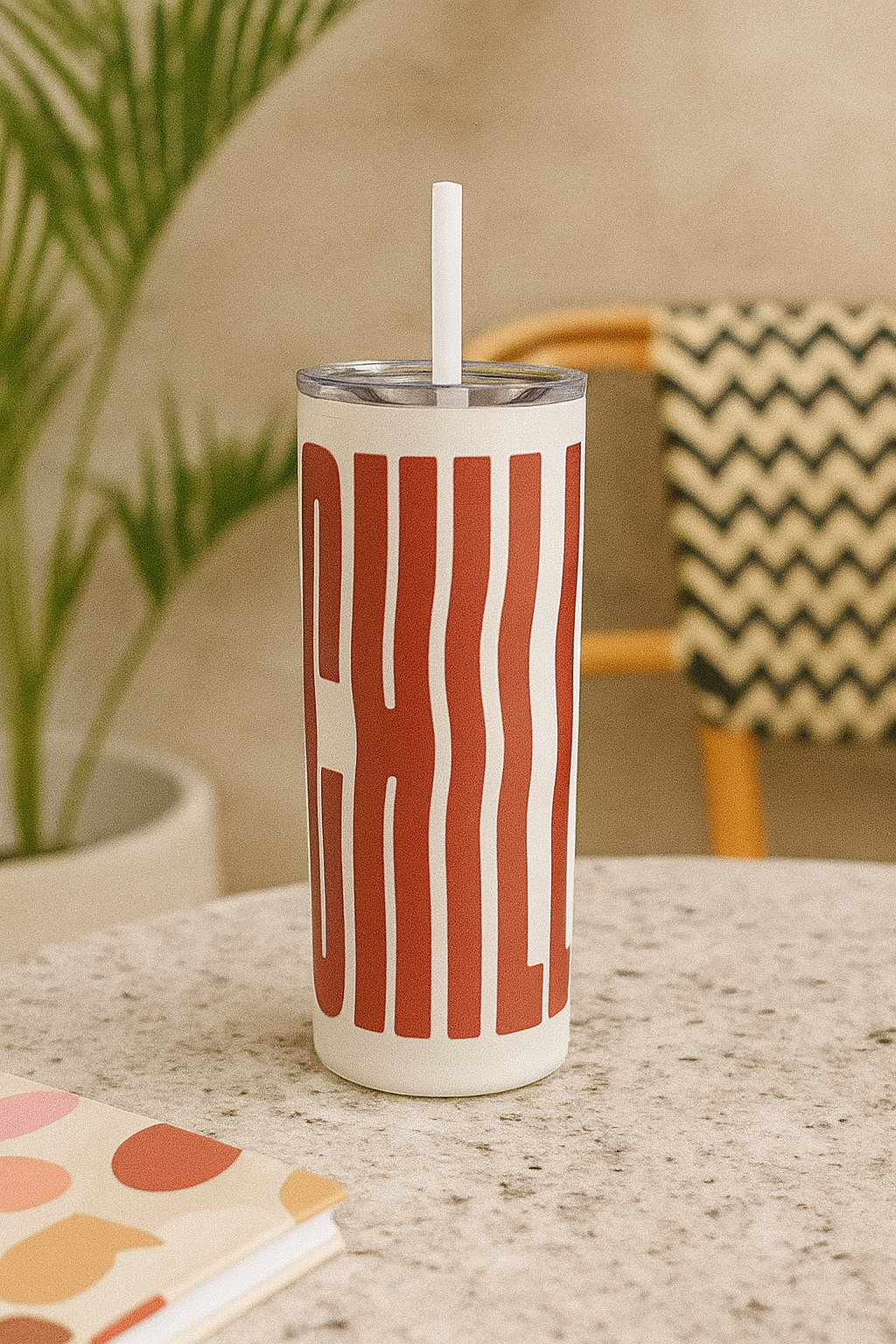 CHILL Bold Typography Tumbler – 20oz Stainless Steel Drinkware