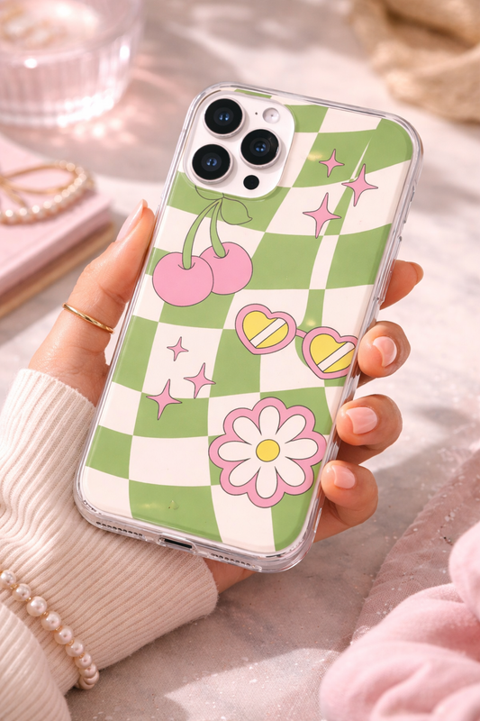 Retro Bloom Clear Phone Case