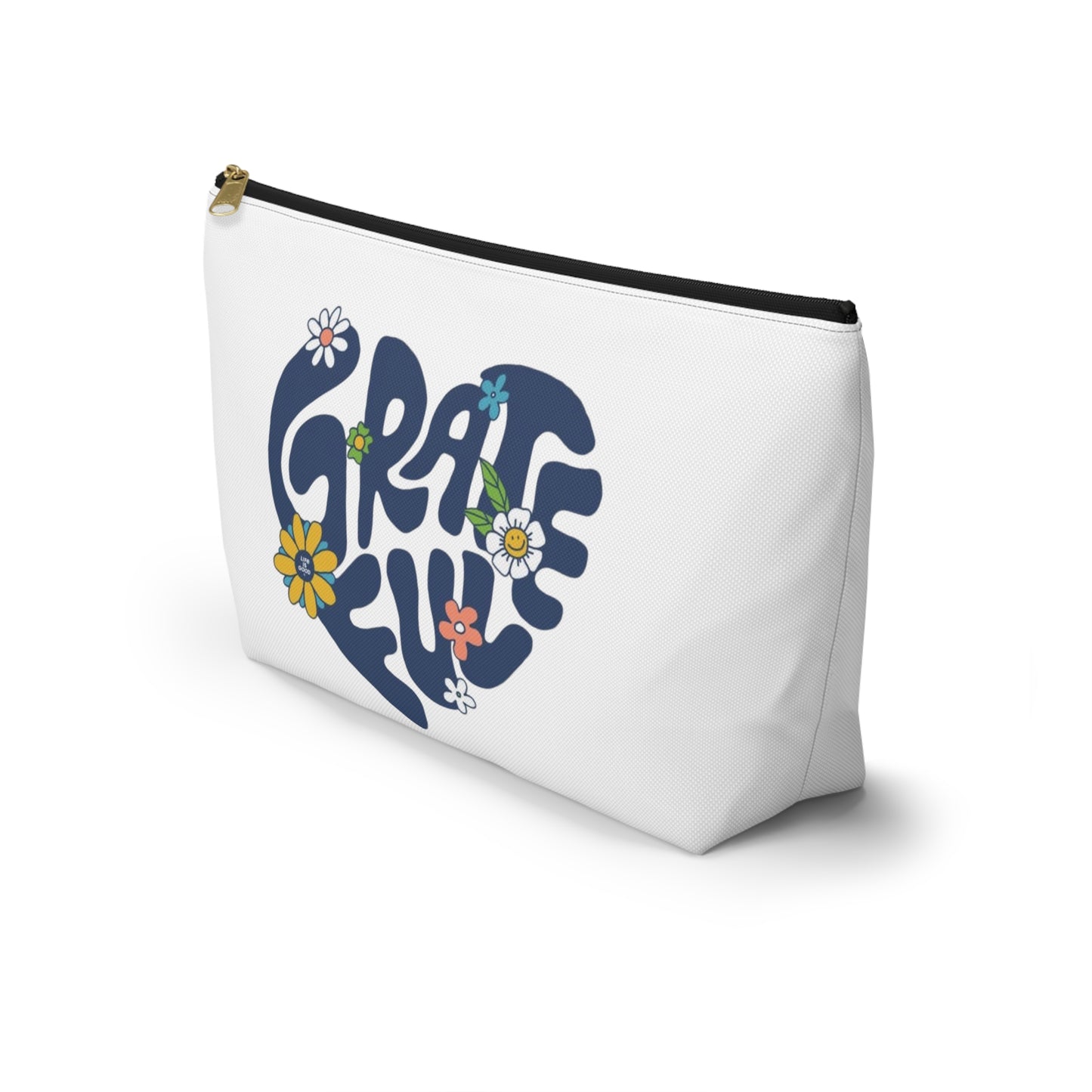 Grateful Heart Floral Pouch – Stylish Everyday Accessory