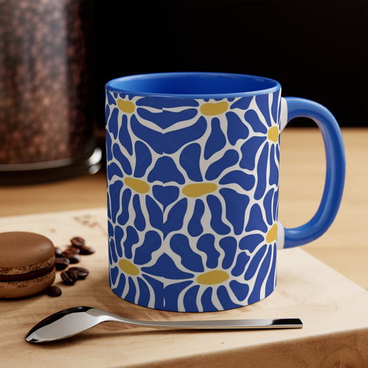 Blue Daisy Ceramic Mug – Bright & Cheerful Drinkware