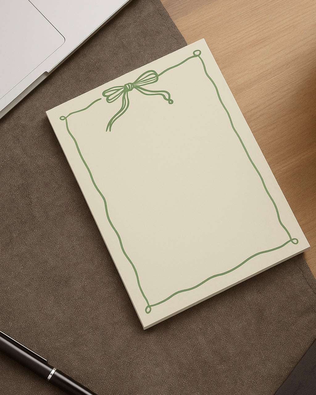 Green Bow Notepad