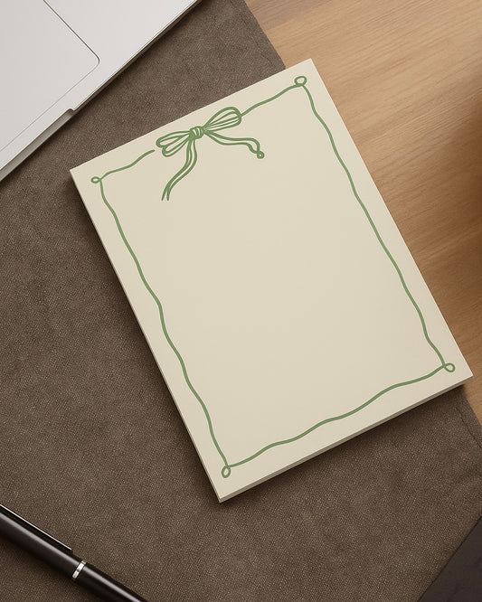 Green Bow Notepad