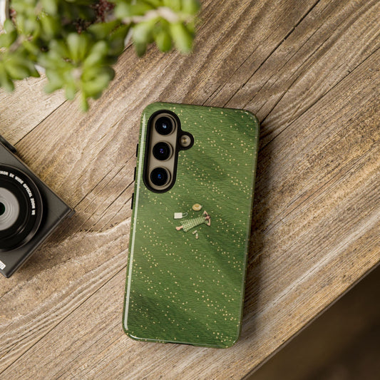 🌿 Green Picnic Phone Case – Minimal Aesthetic Design