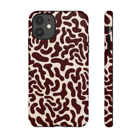 Brown Abstract Spots Phone Case