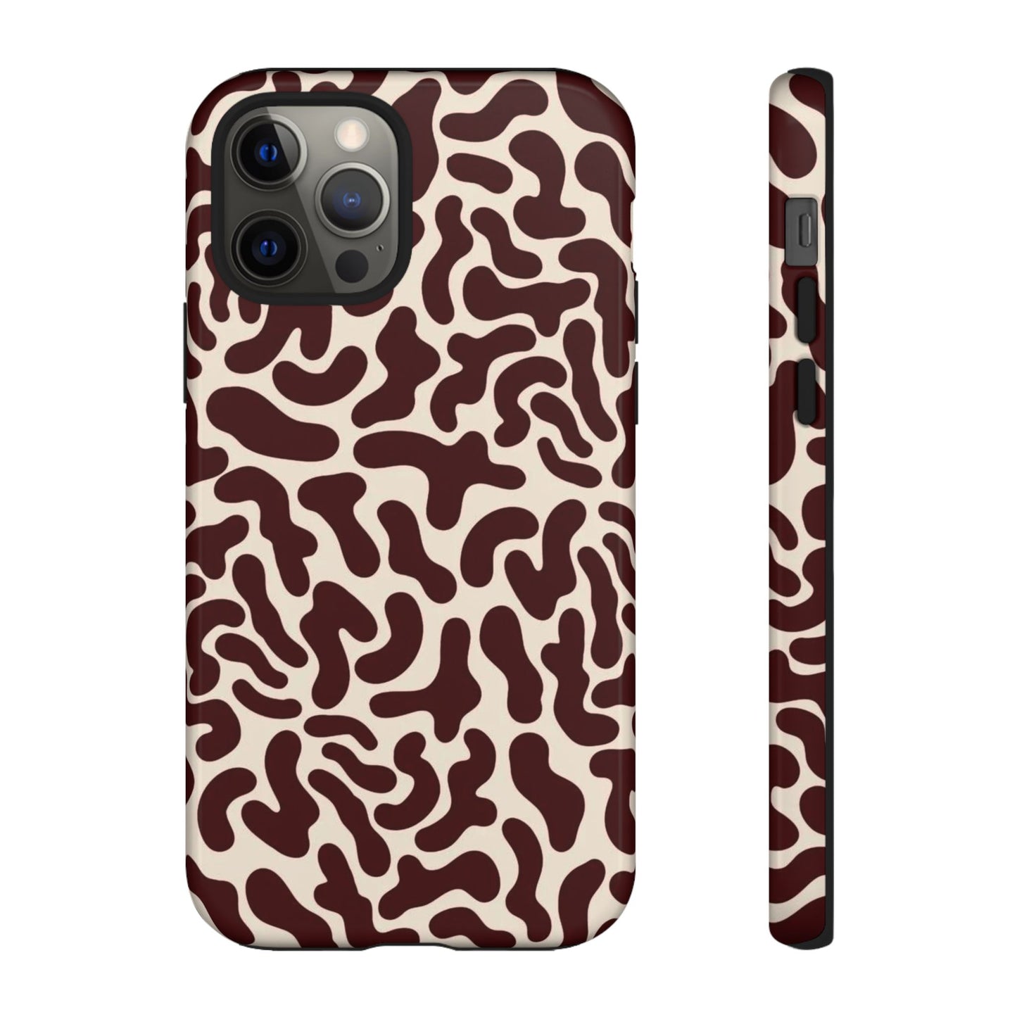 Brown Abstract Spots Phone Case