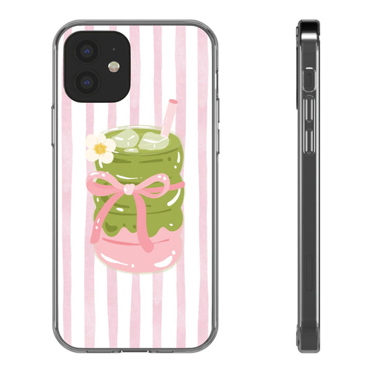 Matcha Girl Clear Phone Case