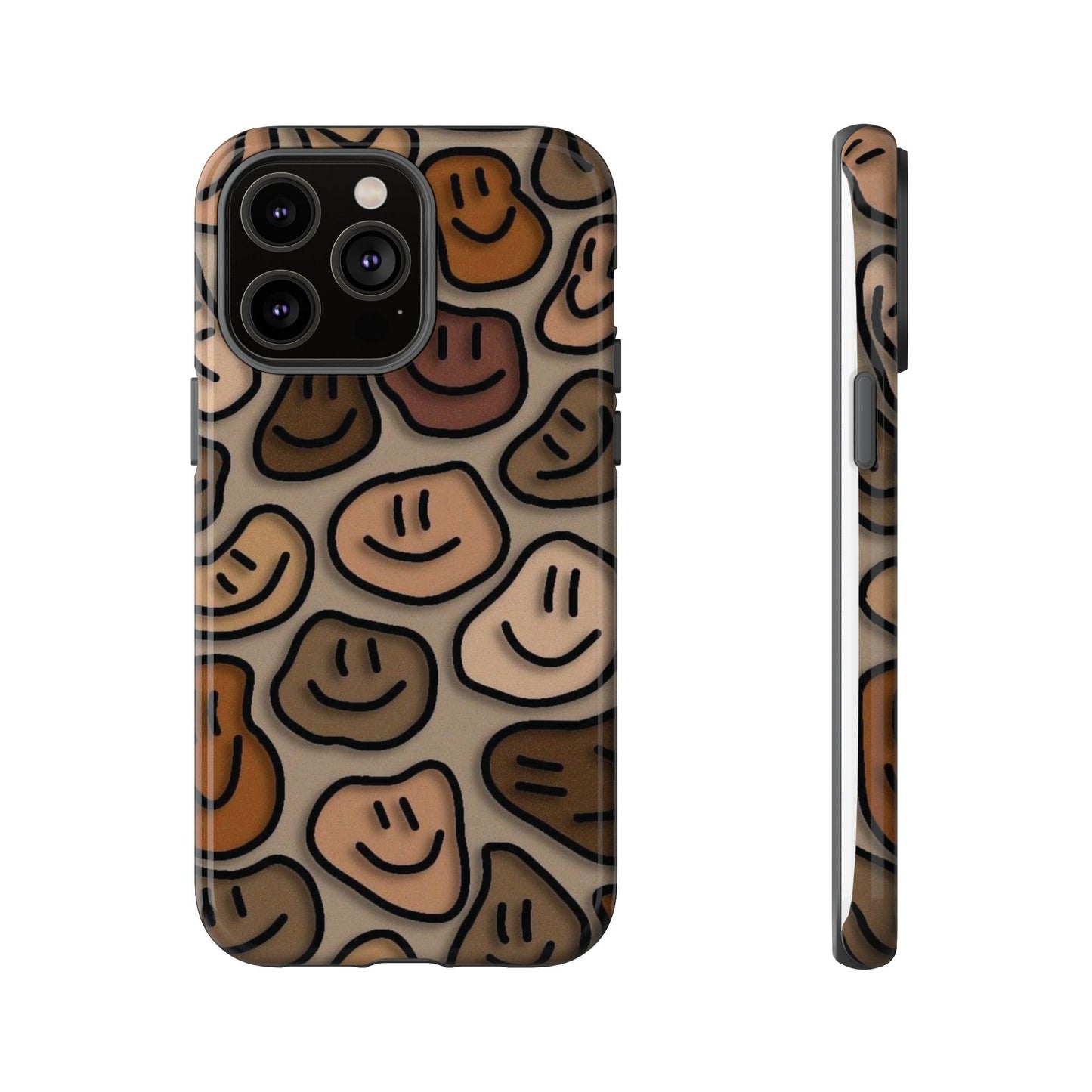 Smiley Pebbles Phone Case – Neutral Aesthetic