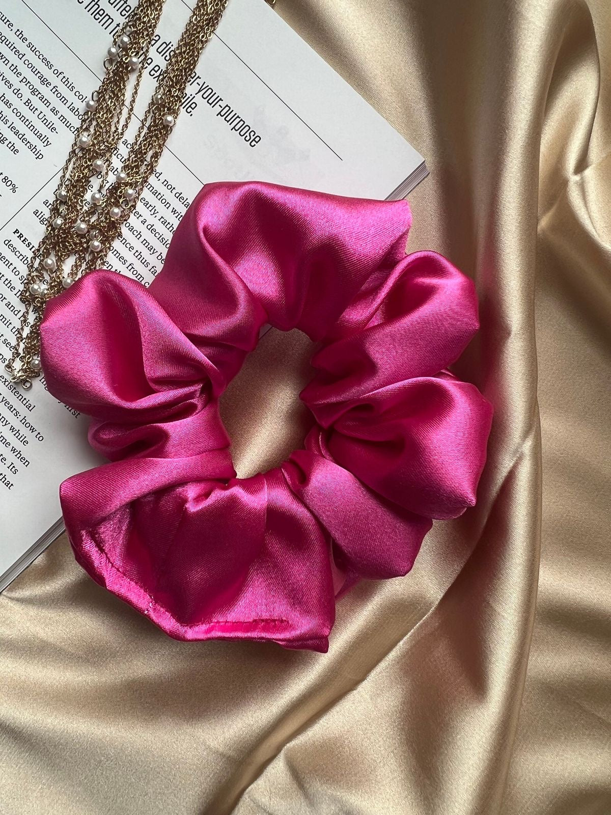Satin Scrunchies – Set of 2 (Soft & Gentle on Hair)